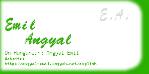 emil angyal business card